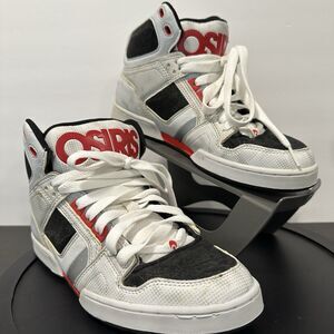 Osiris NYC 83 High Top Skate Shoes Mens 9 Y2K Red White Digital Camo Streetwear